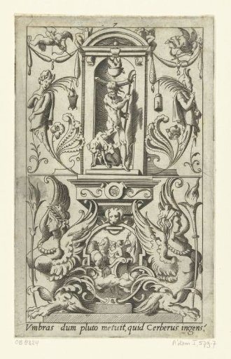 Pluto with Cerberus at his feet