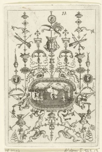 Oval with a representation of a rider