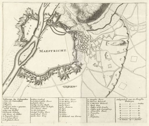 Plan of the siege of Maastricht, 1748