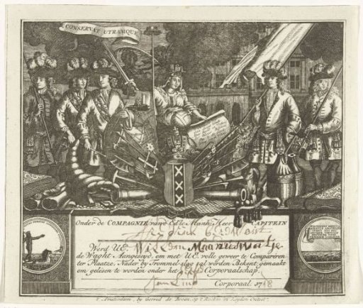 Militia Ticket of Willem Maanuswatje, 1748