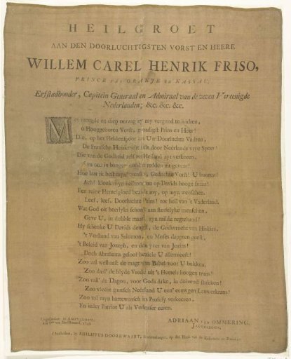 Greeting to Prince William IV