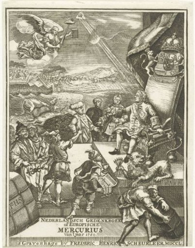 Title page for the Europische Mercurius of 1750