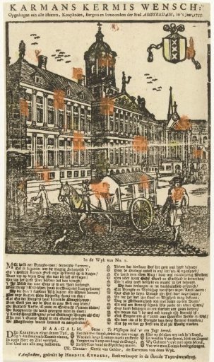 Fair print of the Amsterdam cartman for the year 1755