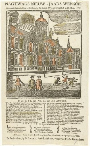New Year's print of the Amsterdam night watch for the year 1786