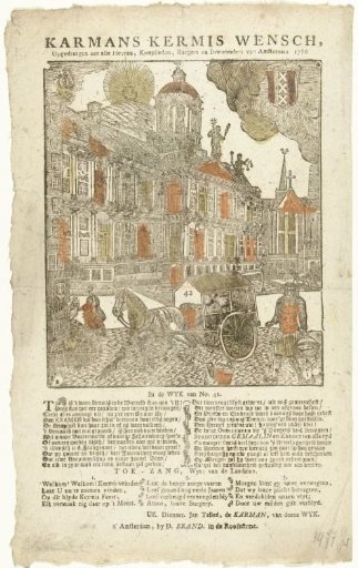 Fair print of the Amsterdam cartman for the year 1788