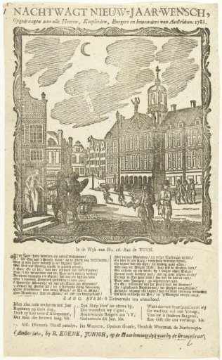 New Year's print of the Amsterdam night watch for the year 1788