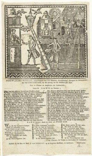 New Year's print of the Amsterdam lamplighters for the year 1792