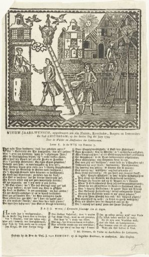 New Year's print of the Amsterdam lamplighters for the year 1794