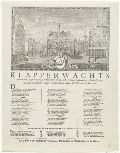 New Year's Print of the Hoorn Klapper Guard for the Year 1790