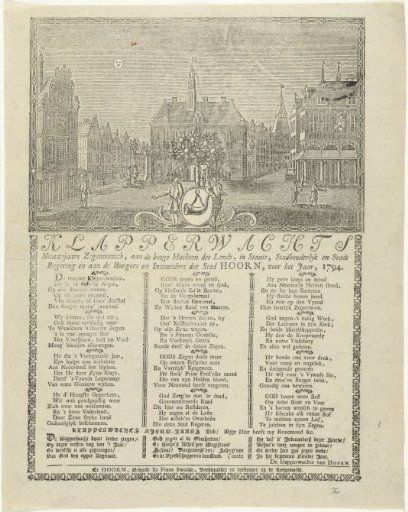New Year's Print of the Hoorn Klapper Guard for the Year 1794