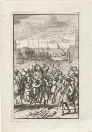 A Notable Being Carried in a Basket Through the Village, ca. 1750