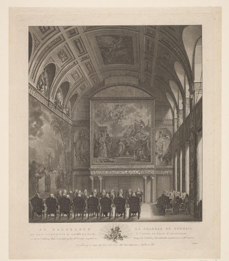 Annual meeting of the Amsterdam city council on January 28, possibly ca. 1750
