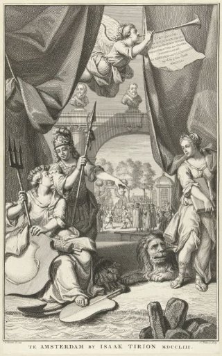 Allegorical title page with the offering of the keys, 1751