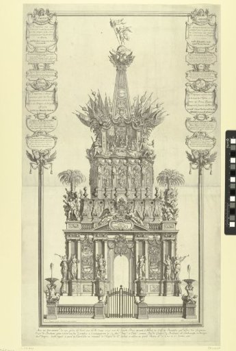 Triumphal arch for the inauguration of Emperor Charles VI as Duke of Lorraine and Brabant in Brussels, 1717