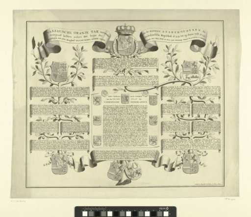 Genealogical tree of the House of Orange-Nassau, 1733