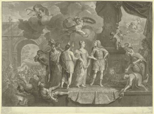 Allegory on the marriage of Prince William IV and Anna of Hanover, 1734