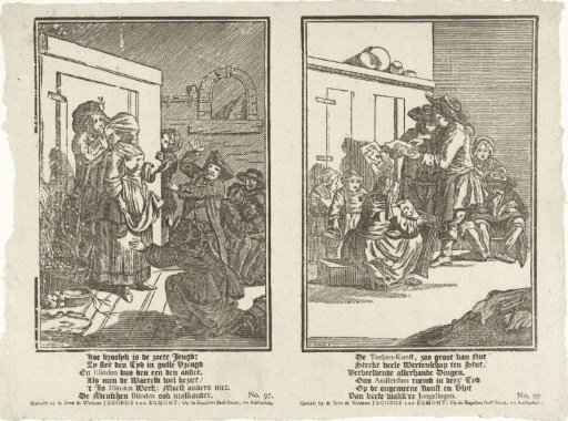 Blind man's buff and drawing school