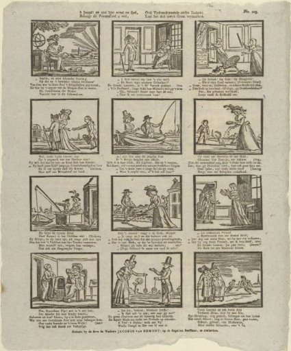 O youth! you see here seriousness and play, / If this print picture pleases you well, / Also other pastimes; / Then let it amuse your spirit.