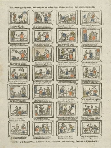 Children, if you wish to be merry / Read this print with attention / All these occupations / Spend your time in them