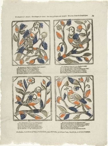 The birds in the forest / Who sing very boldly: Because they sing with pleasure / Therefore the birds stand here