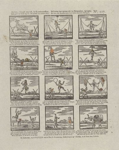See here, O youth! with pleasure, the tightrope dancers, / That go bravely on; that makes your senses glad; / Behold there besides also the balancing, jumping, / And how those artists can control their limbs.