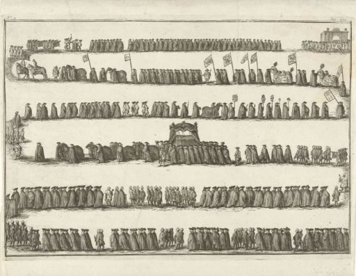 Funeral Procession of William IV in Delft, 1752