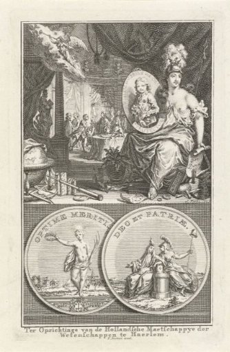 Allegory on the Founding of the Holland Society of Sciences, 1752
