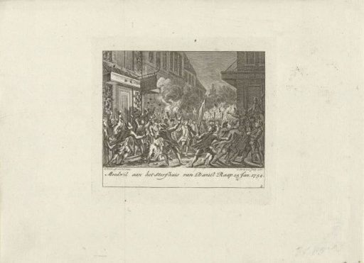 Riots outside the death house of Daniël Raap, 1754