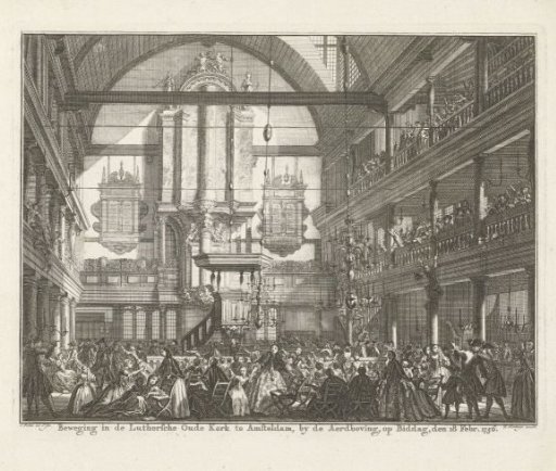 Commotion in the Old Lutheran Church in Amsterdam during the earthquake of February 18, 1756