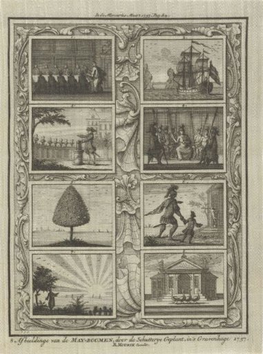 Maypole planted by the Hague Civic Guard, 1757