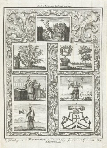 Maypole planted by the Hague Civic Guard, 1759