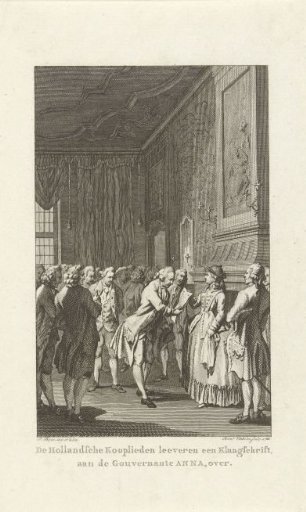 Dutch Merchants Present a Petition to Princess Anna Regarding English Attacks, 1758