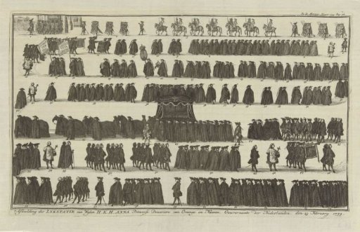 Lying-in-state of Princess Anna, 1759