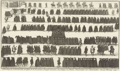 Lying-in-state of Princess Anna, 1759