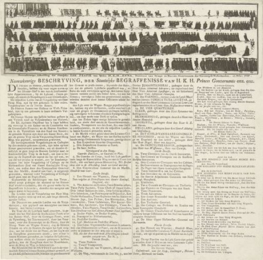 Lying-in-state of Princess Anna, 1759