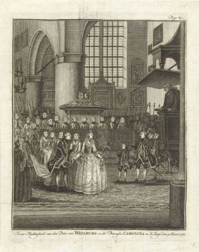 Marriage of Charles Christian of Nassau-Weilburg with Princess Carolina, 1760