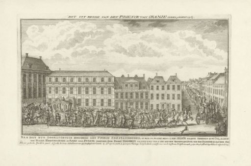 The Prince of Orange riding out after attending a meeting of the States-General and the Council of State, 1763