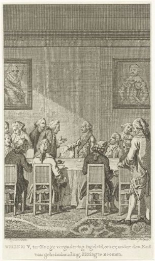 William V takes his first seat in the Council of State, 1763