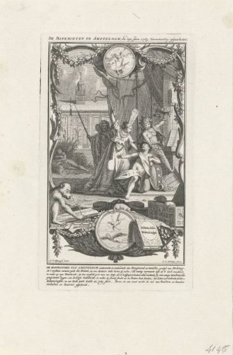 Allegory on the bankruptcies in Amsterdam caused by wind exchange trading, 1763