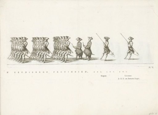 Frisian Guard of the Corps in the funeral procession of Princess Maria Louise, 1765