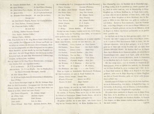 Description of the funeral of Princess Maria Louise, 1765