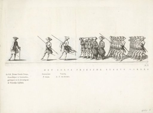 Frisian Guard of the Corps in the funeral procession of Princess Maria Louise, 1765