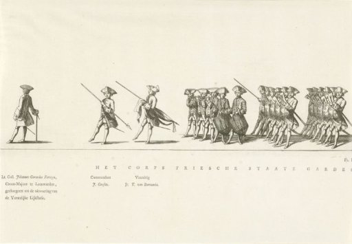 Frisian Garde du Corps in the funeral procession of Princess Maria Louise, 1765