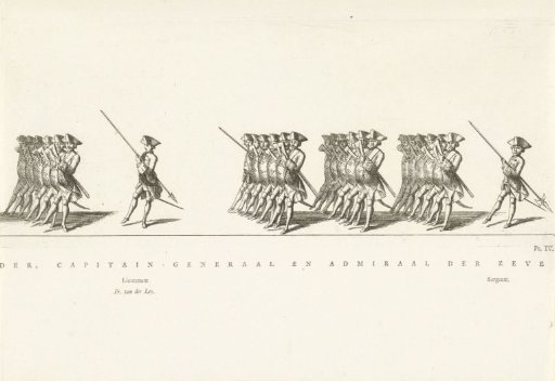 Frisian Garde du Corps in the funeral procession of Princess Maria Louise, 1765