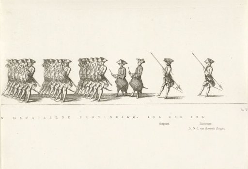 Frisian Garde du Corps in the funeral procession of Princess Maria Louise, 1765