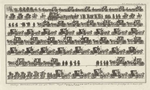 Procession for the installation of William V as hereditary stadtholder, 1766