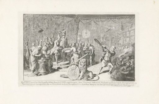Allegory on the installation of William V as hereditary stadtholder, 1766