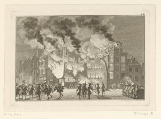 Fire at the Visbrug in Leiden, 1766
