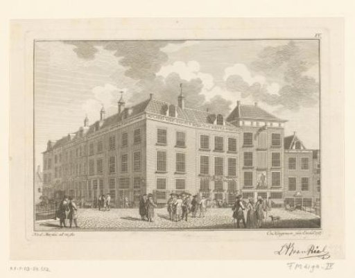 Rebuilt Houses at the Visbrug in Leiden, after the fire of 1766