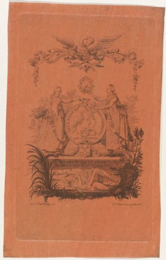 Second version of the title page of Le Francq van Berkheys' 'Short report' on the visit of the Prince and Princess of Orange to Leiden, 1788
